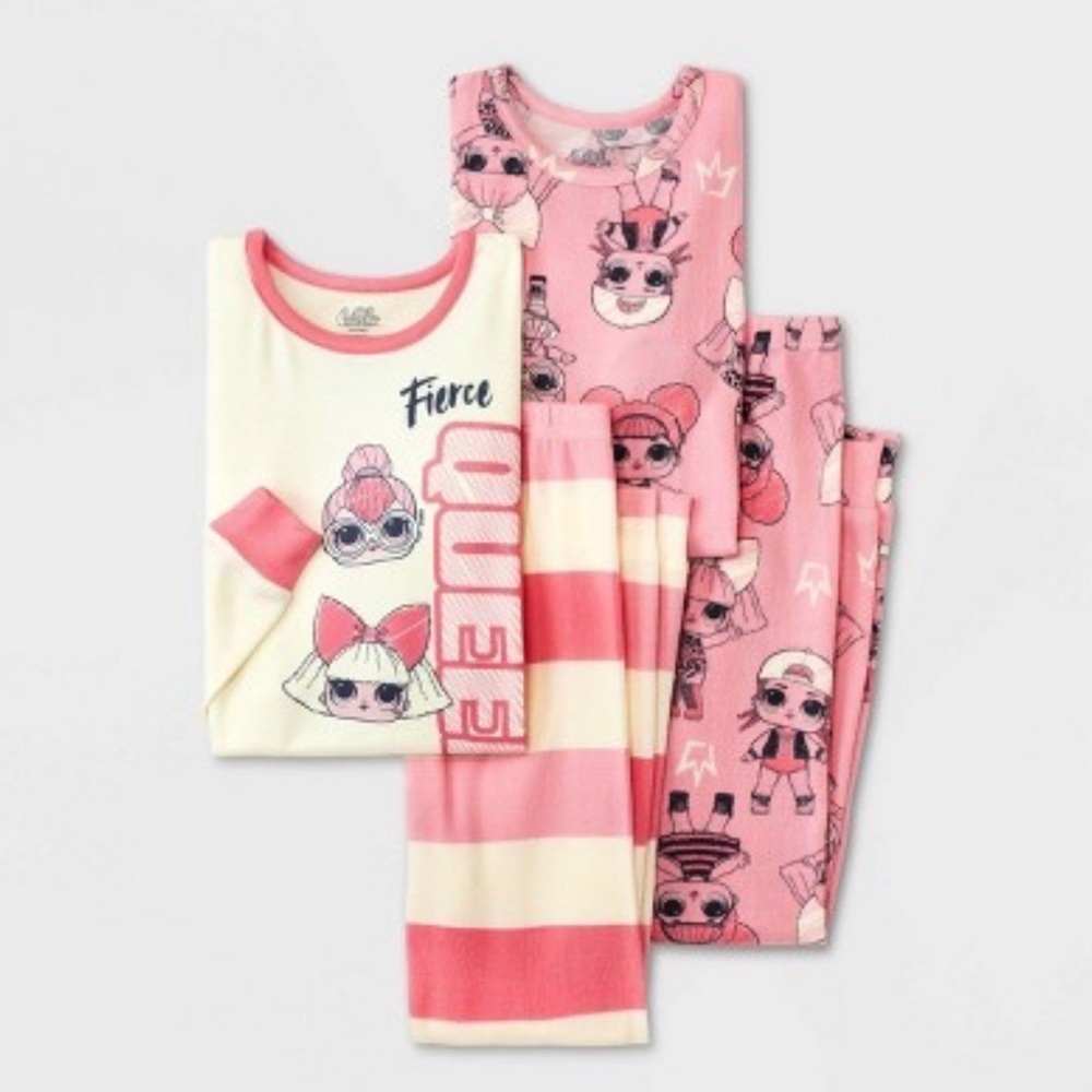 LOL Surprise 2 PJ Sets Bundle Size 8. Includes pink & white “Queens”